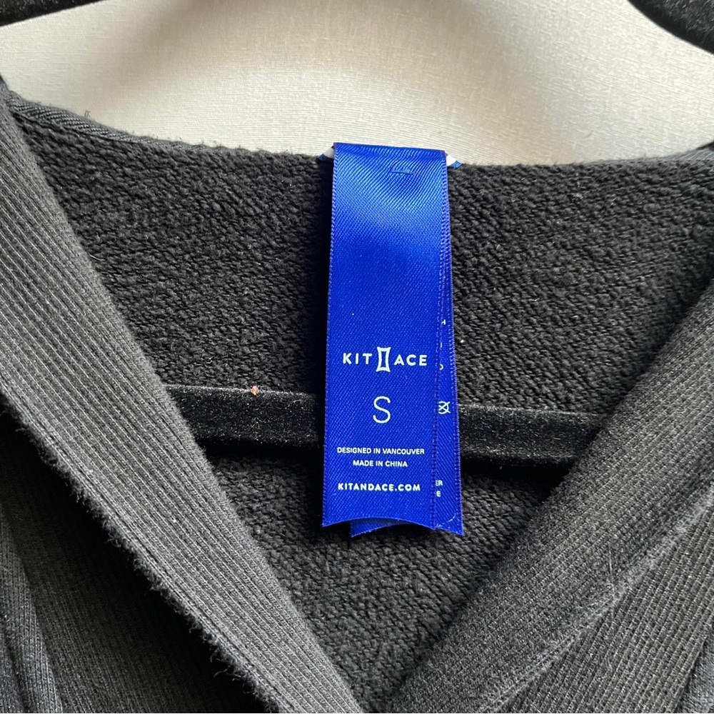 Kit and Ace Black Relaxed Fit hoodie Cotton Sweatshirt sz S - Picture 7 of 8